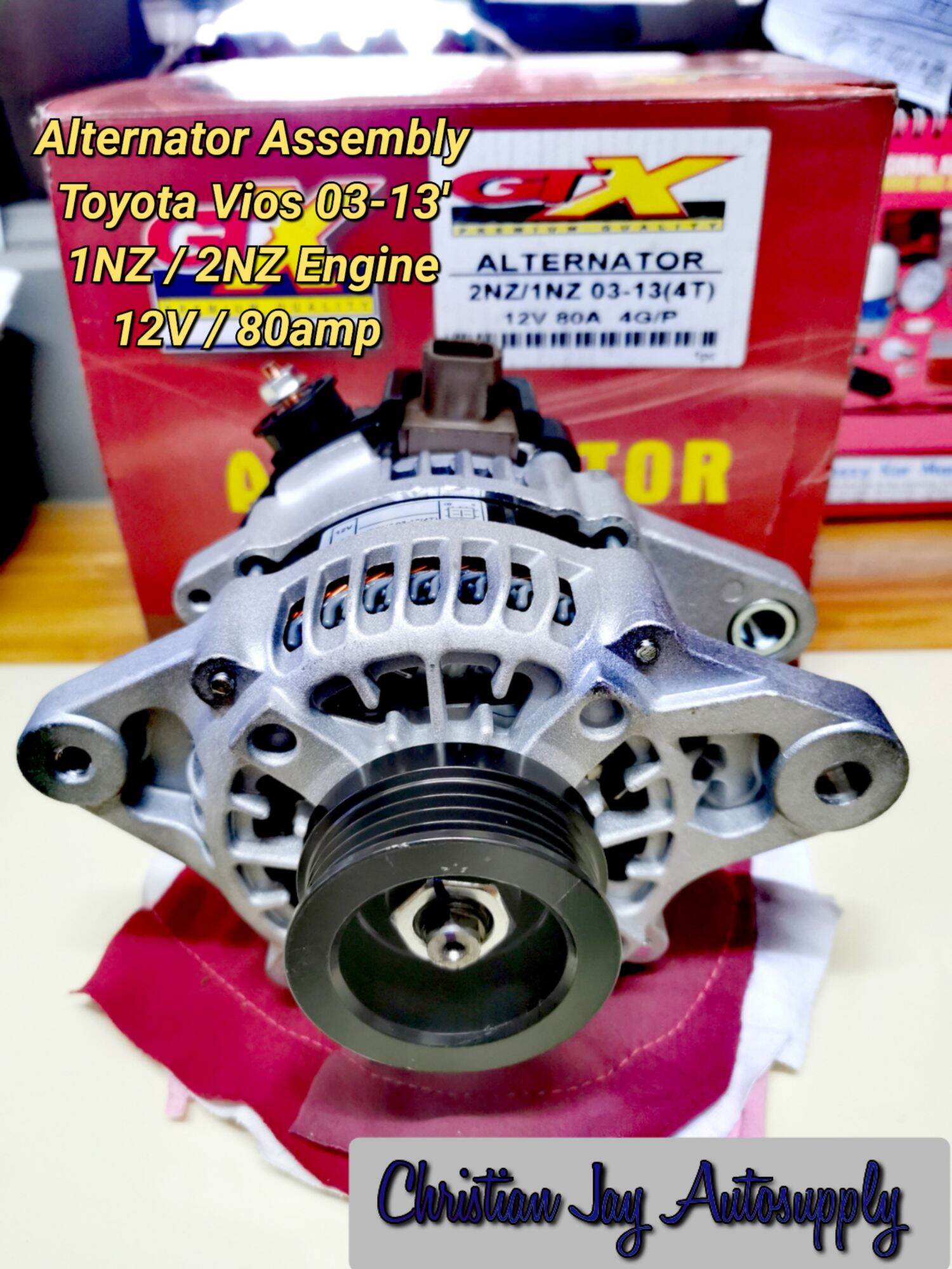 Gtx Alternator Assembly Toyota 2NZ / 1NZ Vios 2003 2013 12V/80A 4