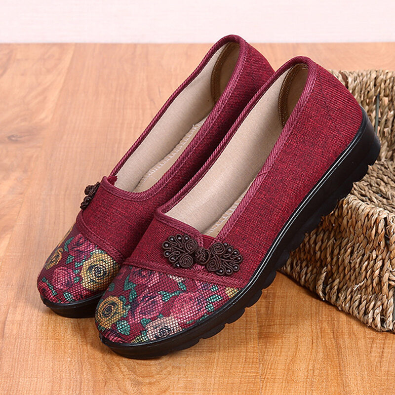 Old Beijing Cloth Shoes Soft Bottom Mom Shoes Lady