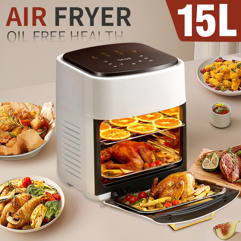 Multifunctional Air Fryer with Digital Touch Screen – 4L/8L/15L