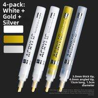 Touch Color | Waterproof Permanent Highlighter Pen White Silver