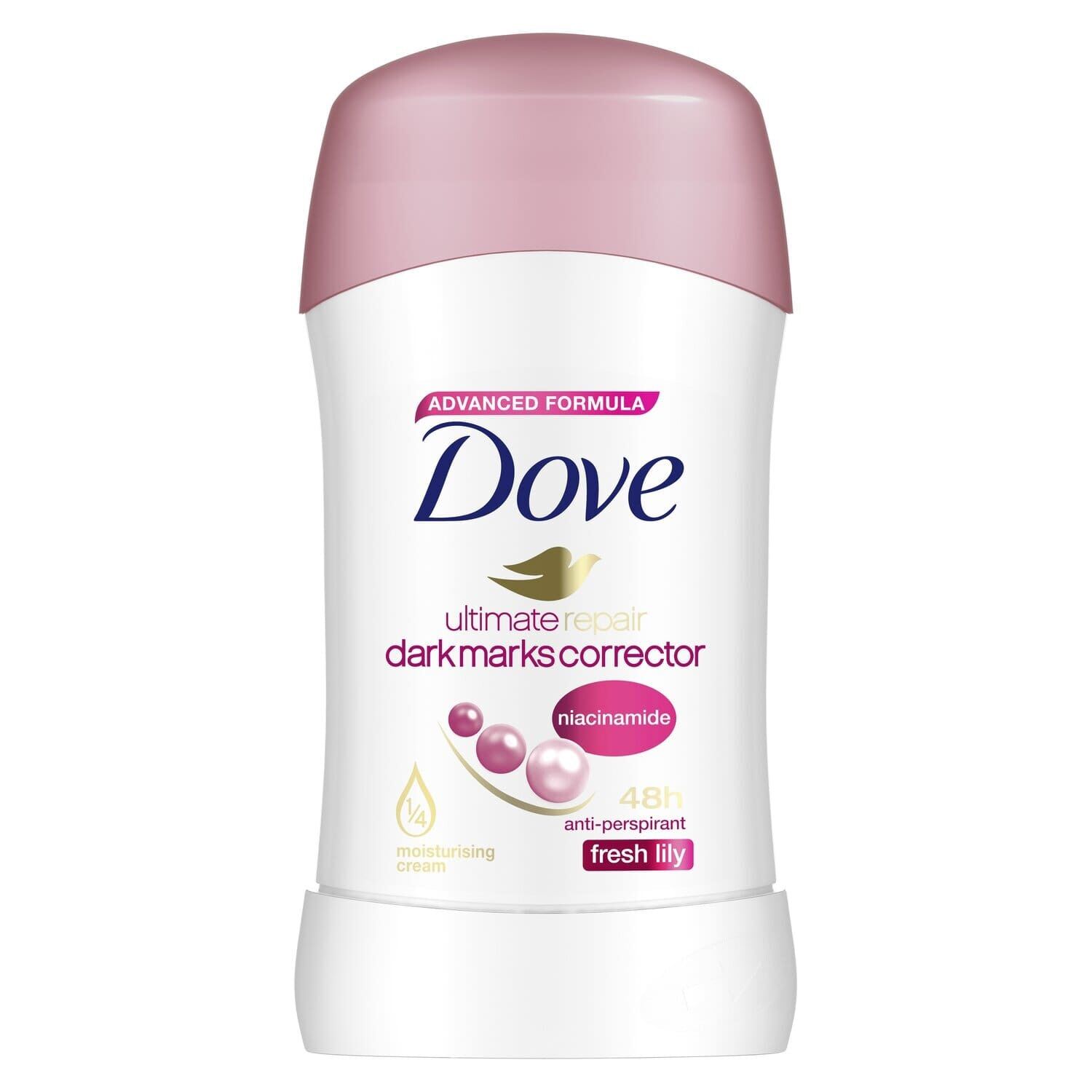 Dove Dark Marks Corrector Antiperspirant Stick, Fresh Lily