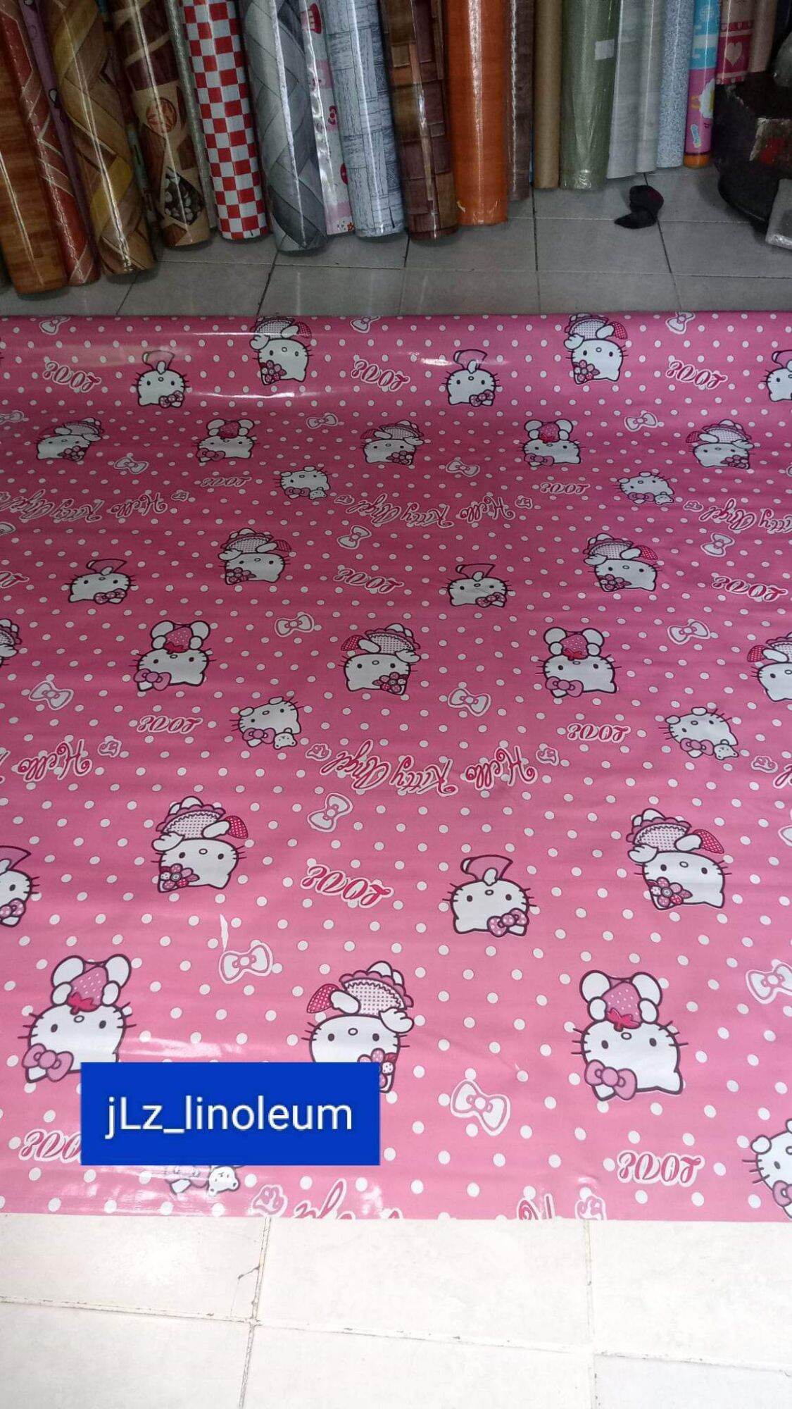 Hello kitty rubberized Linoleum♥️ per yard