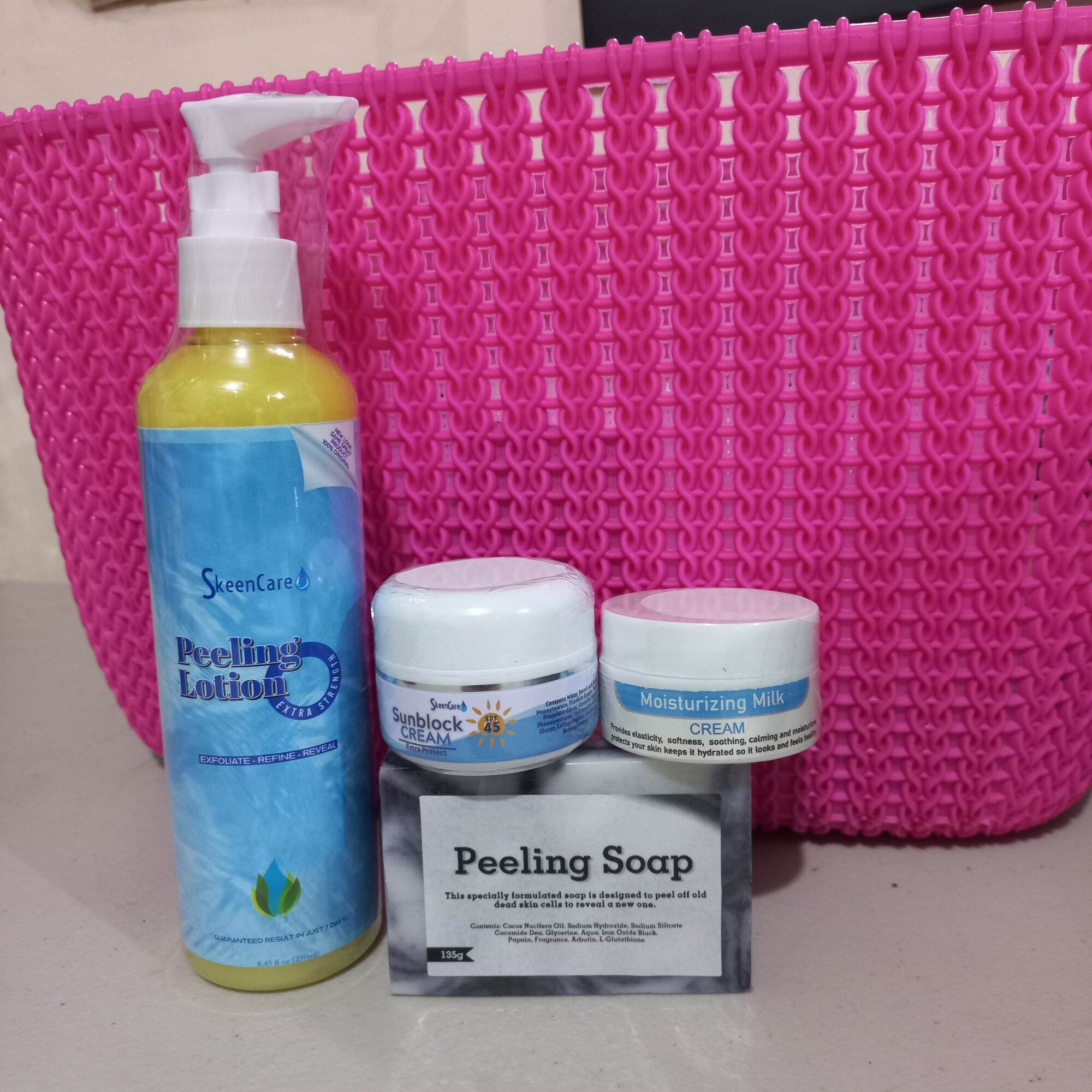 SkeenCare Peeling Lotion Set With Milk Moisturizing Cream Lazada PH