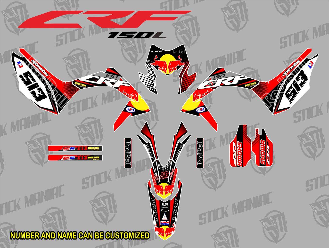 Honda Crf 150l Full Body Decals Lazada Ph