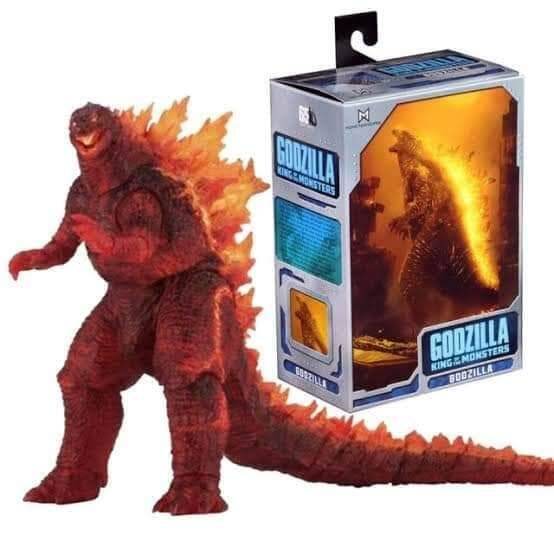 Neca Godzilla Burning and neca Burning Godzilla with red blasters Fully