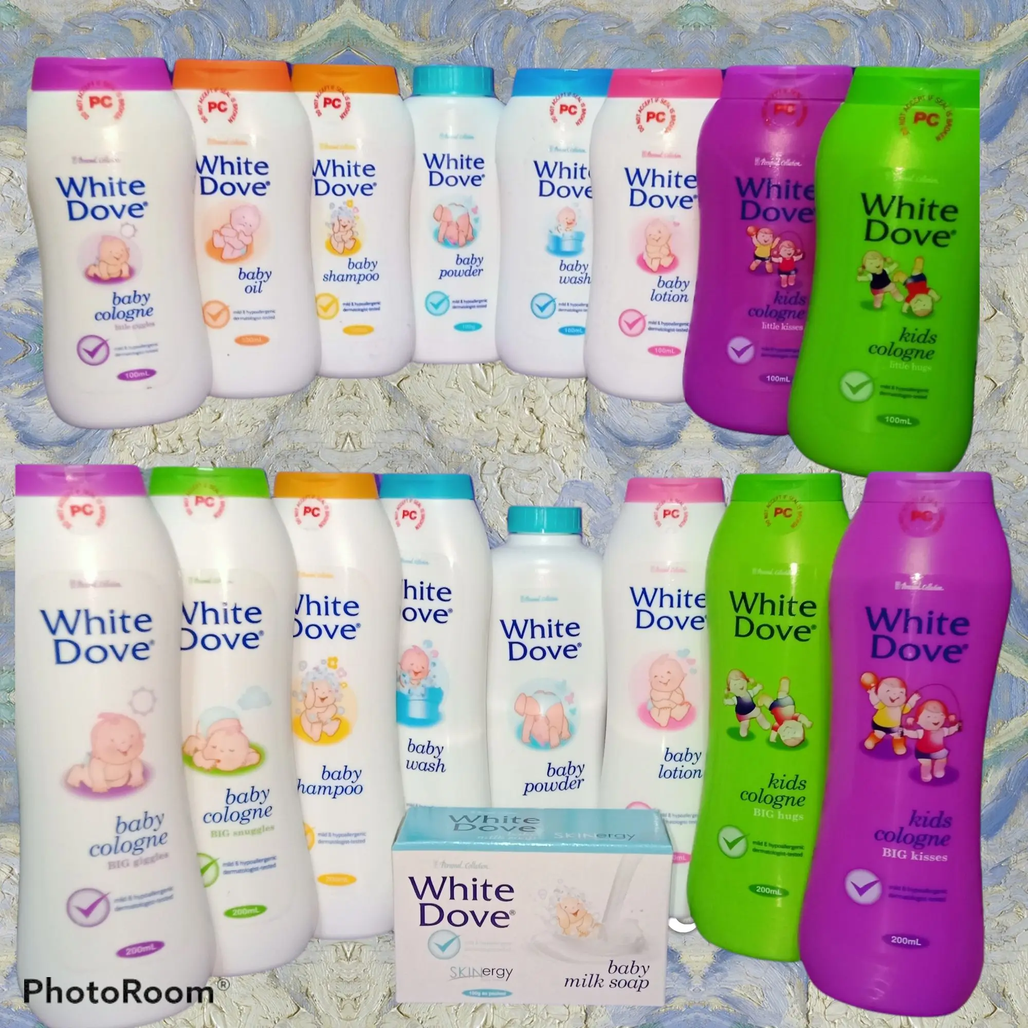 White Dove kids cologne,baby cologne,wash, shampoo, powder,bath soap,baby oil, lotion