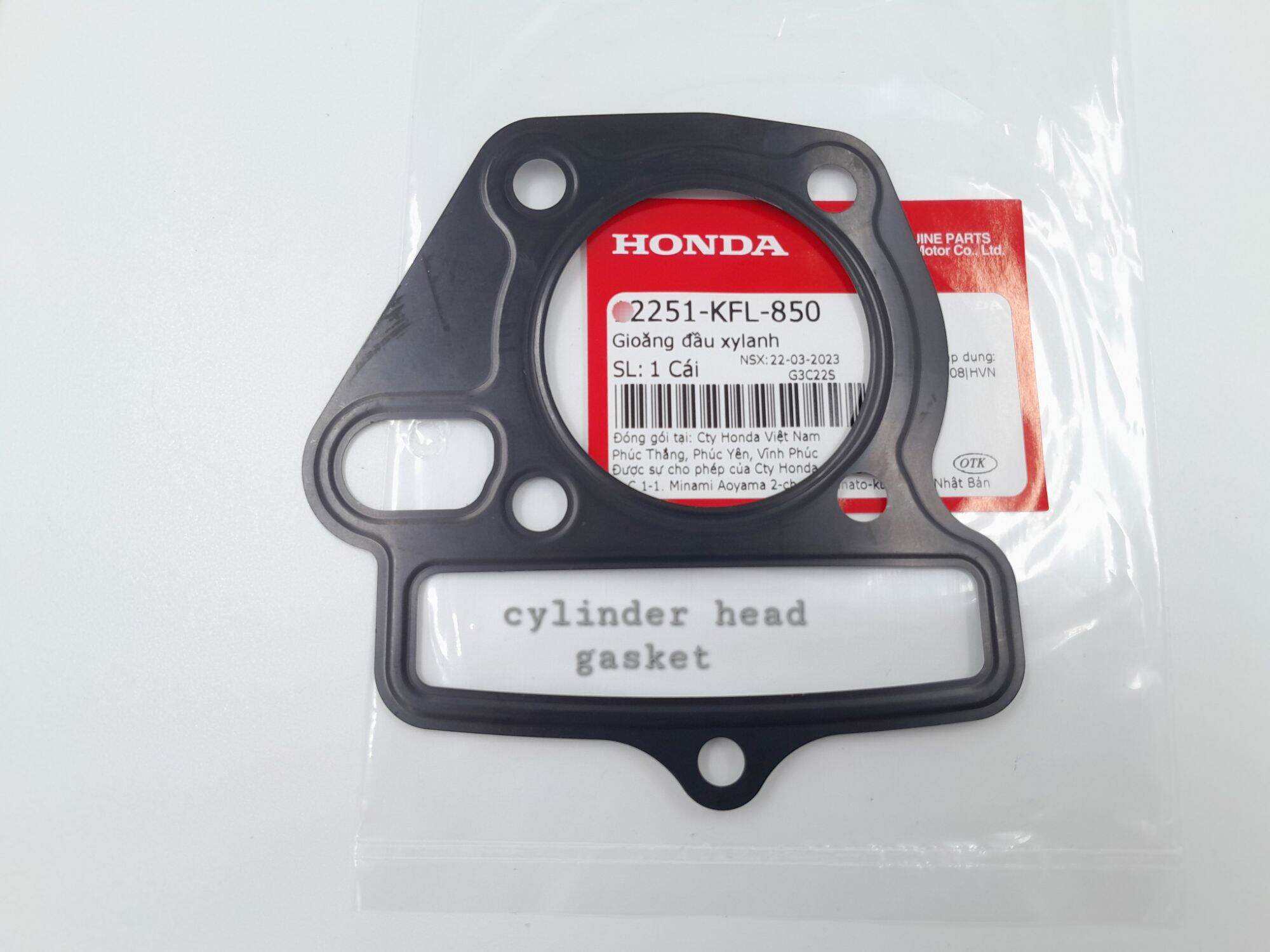 Gasket Cylinder (Head/Head cover/Side) genuine Honda wave 100/100R wave ...