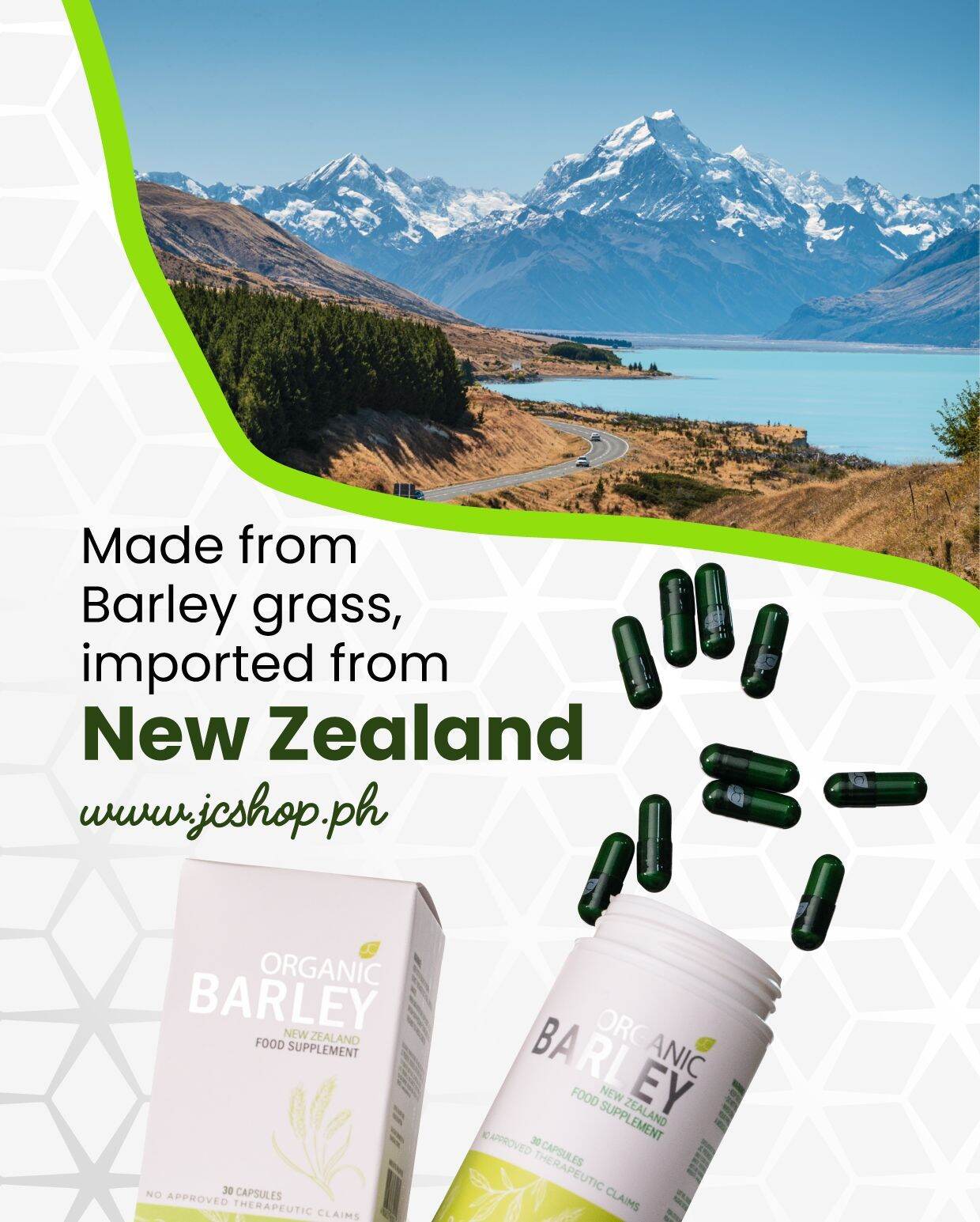 JC Organic Barley Capsule (30 caps/bottle) | Lazada PH