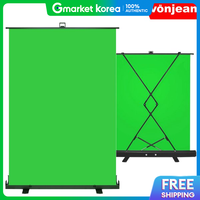 vonjean | Vdr-M162 Portable Chroma Key Green Roll Screen 165X200Cm (for Studio Vlog Photo Video Shooting)