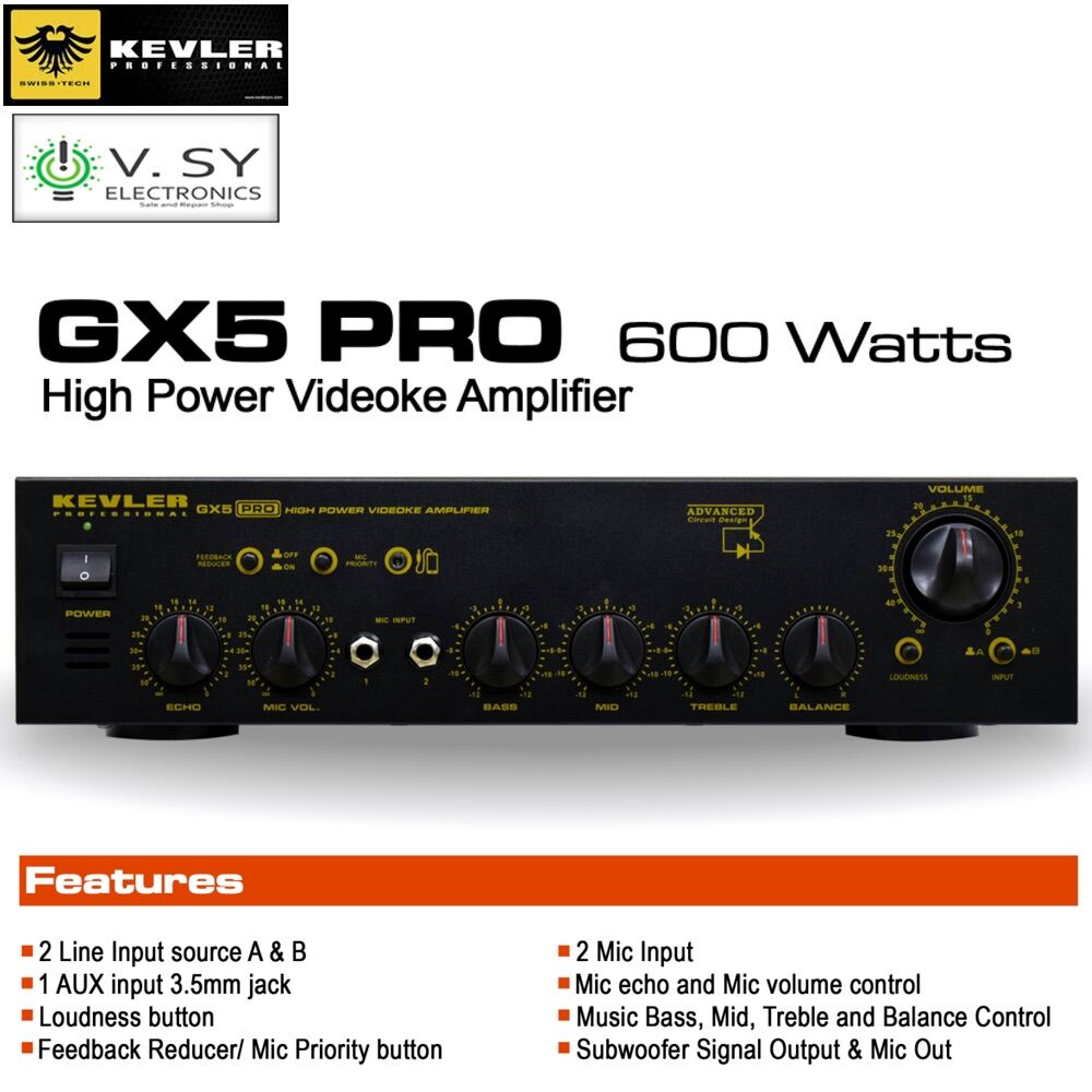 Kevler Gx5 Pro High Power Videoke Amplifier 600w X 2 Gx 5 Gx 5 Gx5pro Gx 5pro Gx 5pro Lazada Ph