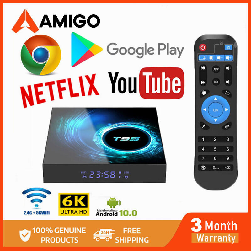 T95 Android TV Box for Smart tv with wifi 2023 Allwinner H616 Quad-Core 4GB  RAM 64GB ROM 6K TV Box for non Smart Tv 2023 Philippines IPTV Android box  Support 2.4G/5G Dual