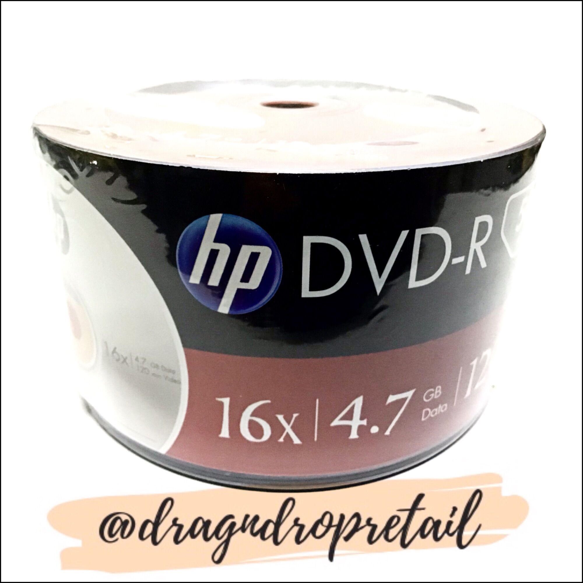 HP DVD-R DVDR DVD R 16x 4.7GB Recordable Blank Disc by 50's or 10's (50 ...