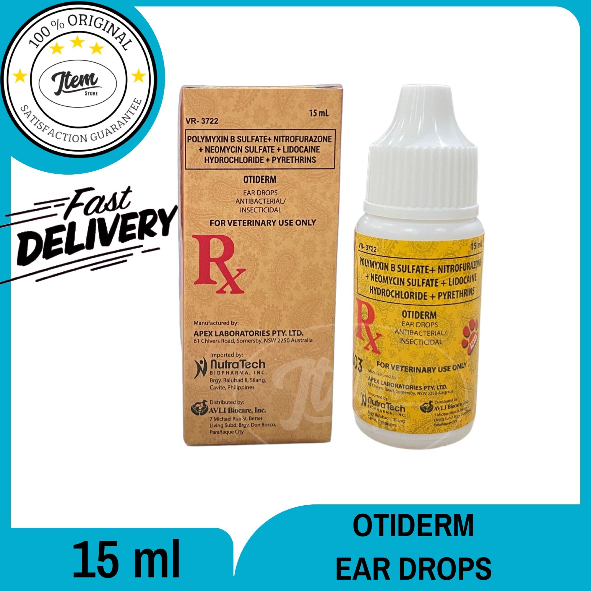 OTIDERM EAR DROPS ANTIBACTERIAL/INSECTICIDAL 15 ML Lazada PH