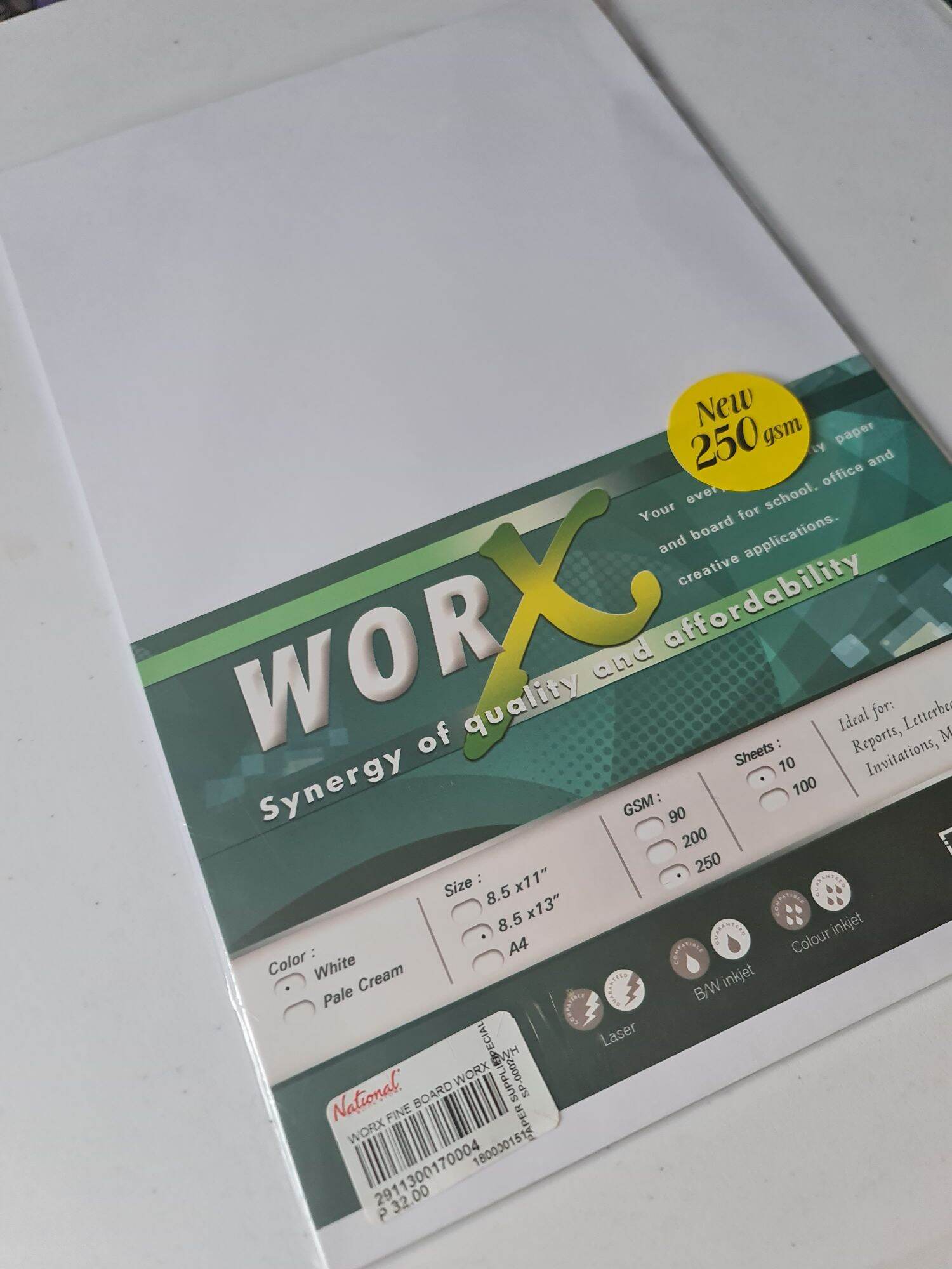 Worx Vellum Board Long 8.5 x 13 250 gsm Lazada PH