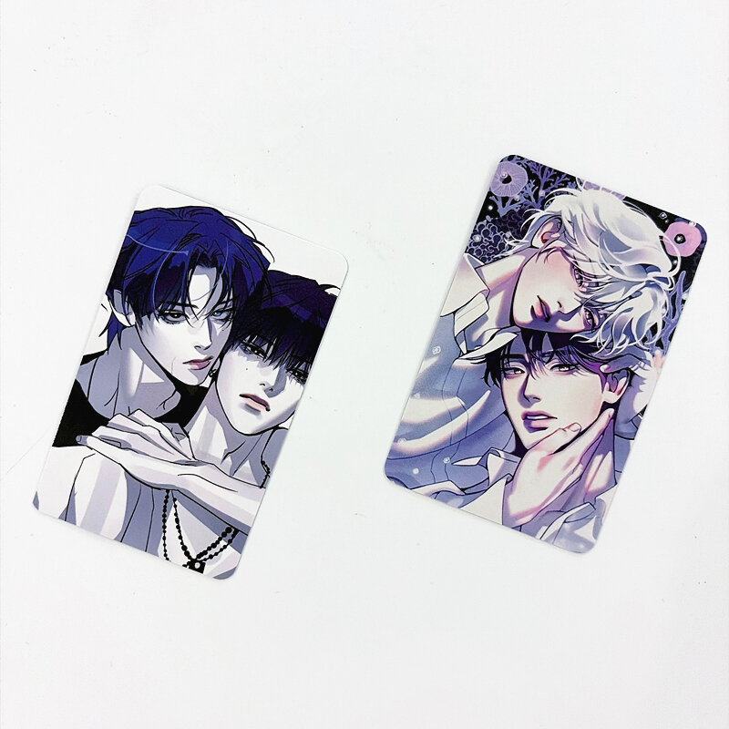 2-4PCS Korean Manhwa Lomo Cards Set Kang Dooshik Jin Jooha Korean BL Comic Couple Photo Cards Fans Decor Collection Gift