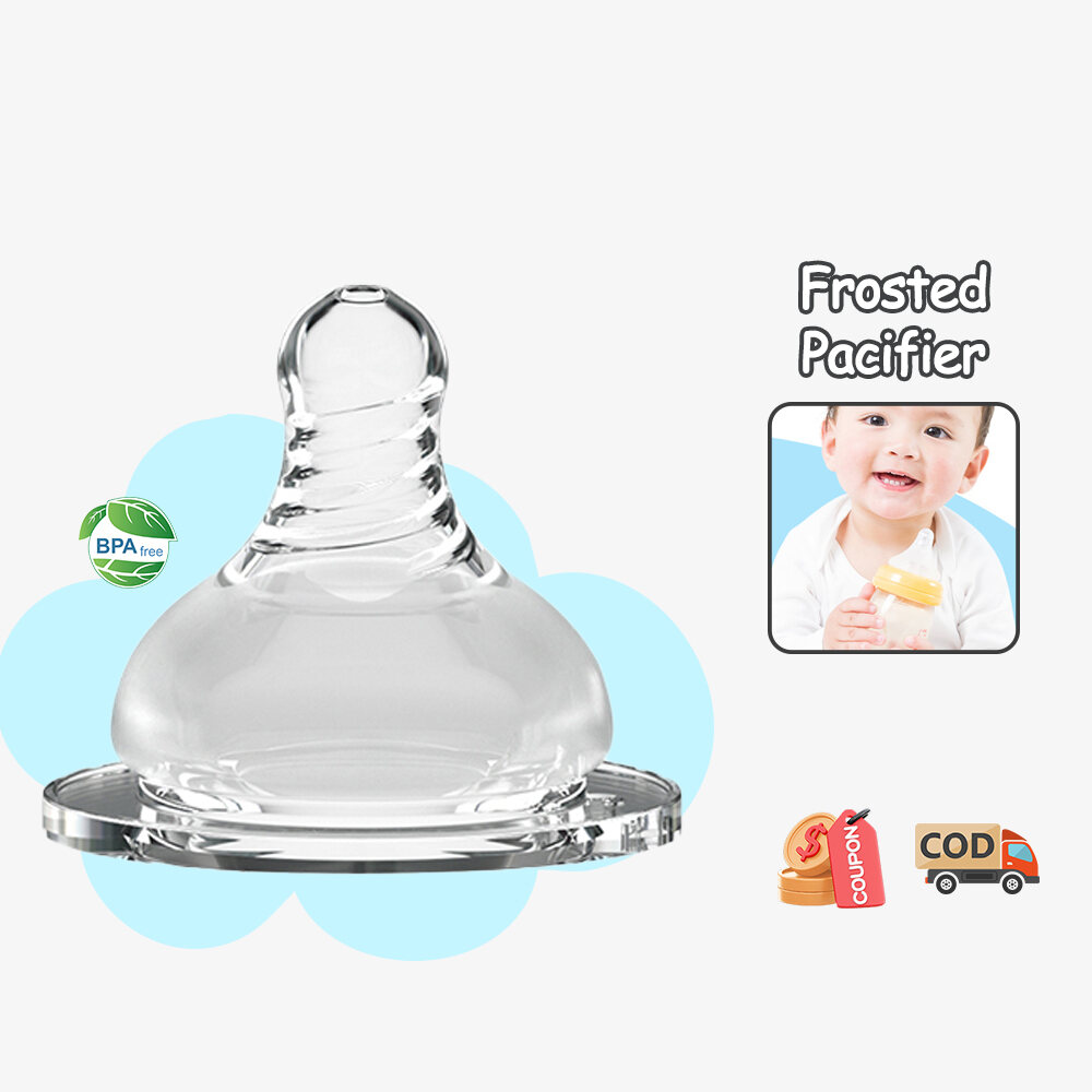 Wide Diameter Matte Pacifiers for Bottles and Solid Silicone Nipples