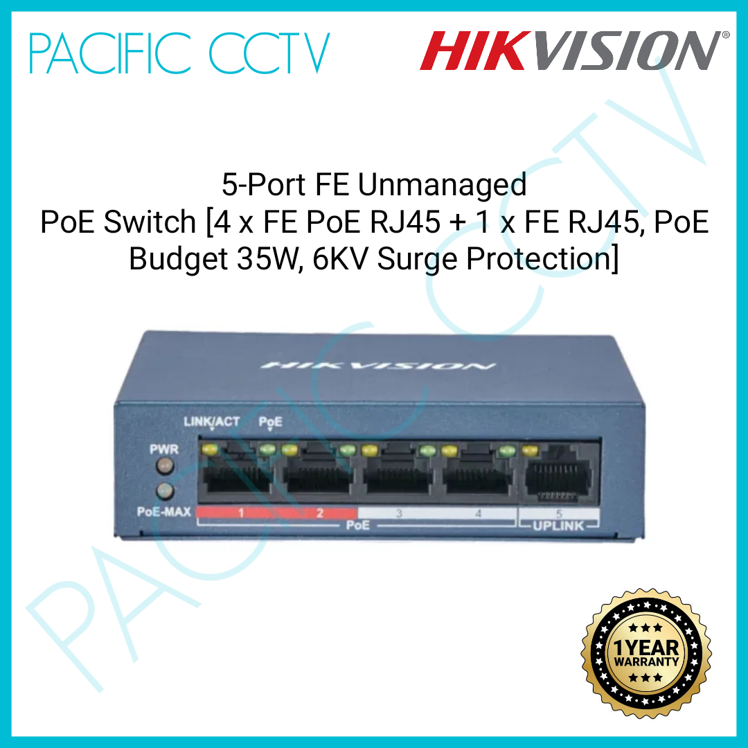 hikvision 5 port switch