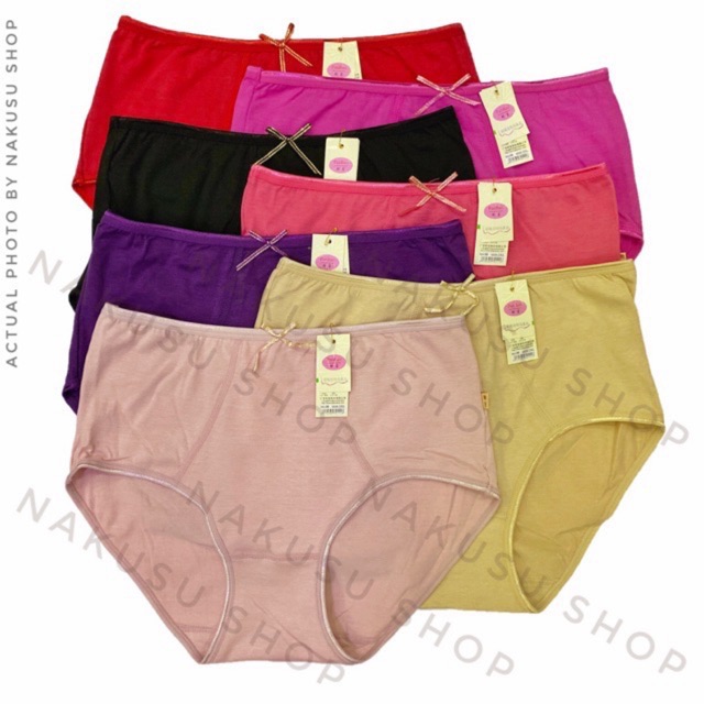 Poposy 6Pieces Original Panbao No58 Women's Full Panty Superior Quality  Over Size High Waist L-XL-XXL