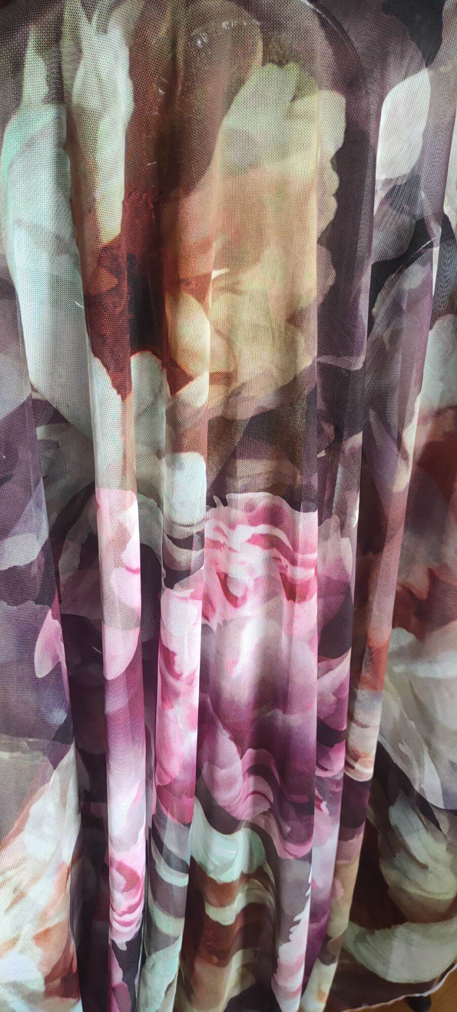 Big floral Mesh fabric sold per yard