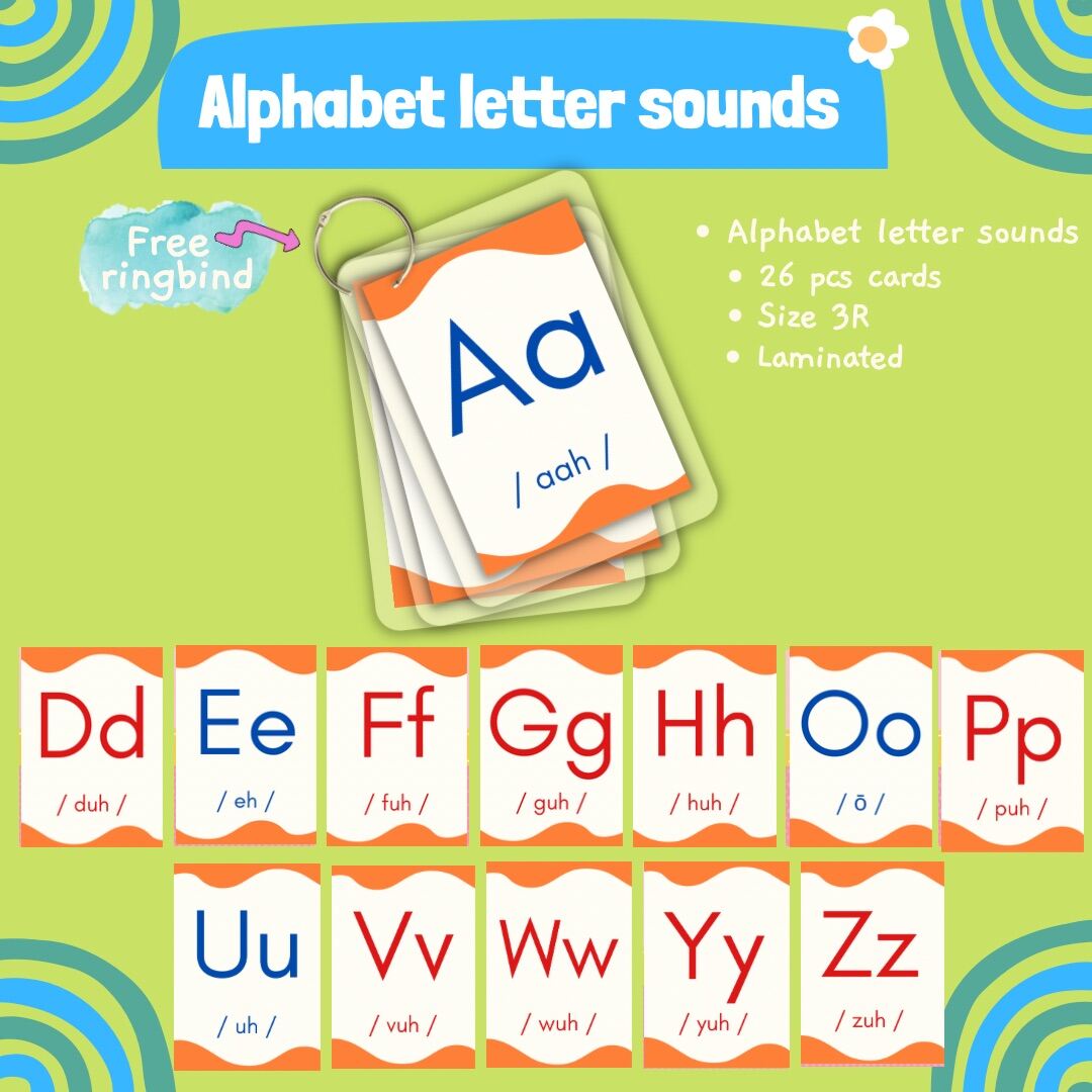 Alphabet letter sounds laminated 26 pcs cards | Lazada PH