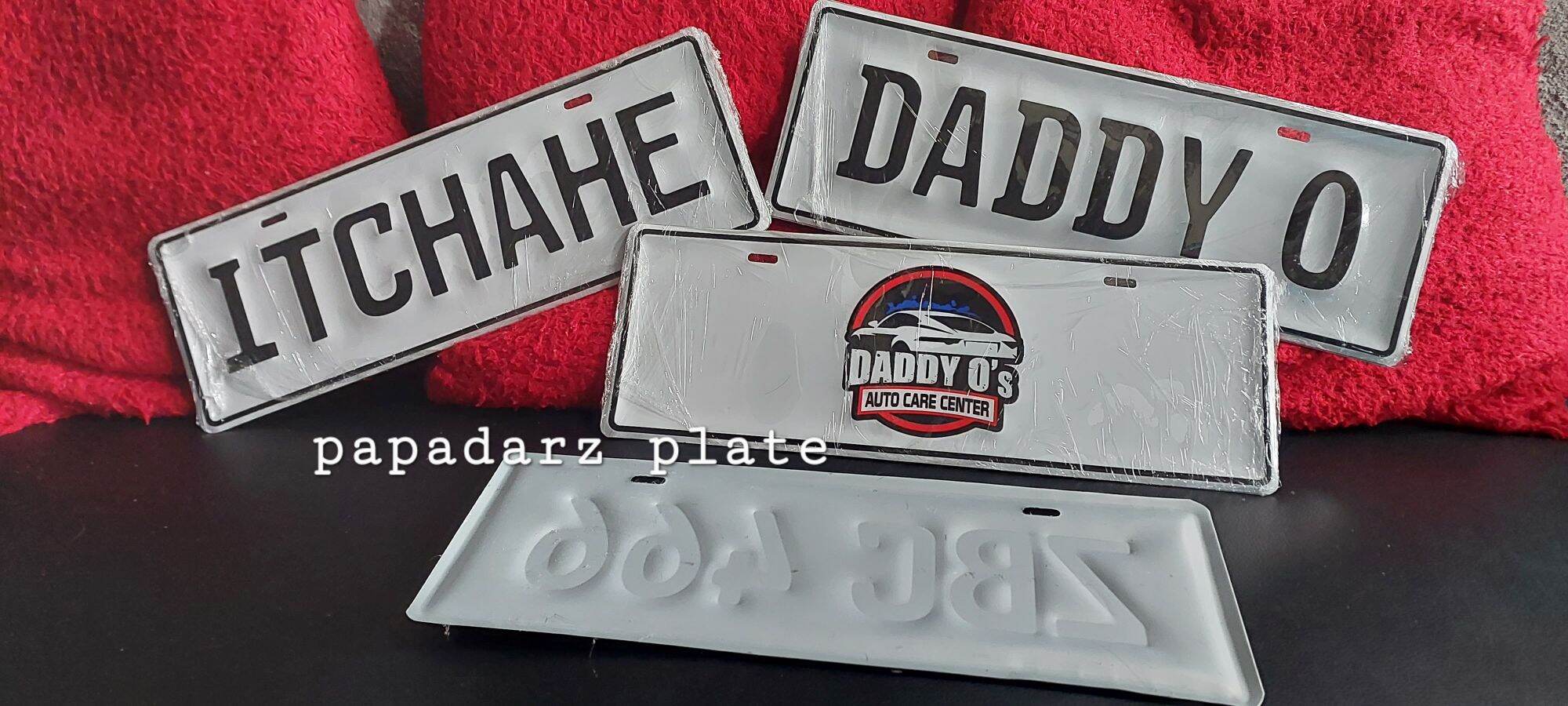 CAR PLATE PAIR STANDARD SIZE GALAVANIZE EMBOSSED PLATE - REGULAR. 