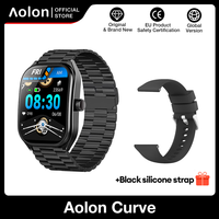 Aolon Curve smart watch for men IP68 waterproof Sports watch 2.01-inch IPS Screen Smartwatch Bluetooth Call Running Pace smart watch for women Health Monitoring