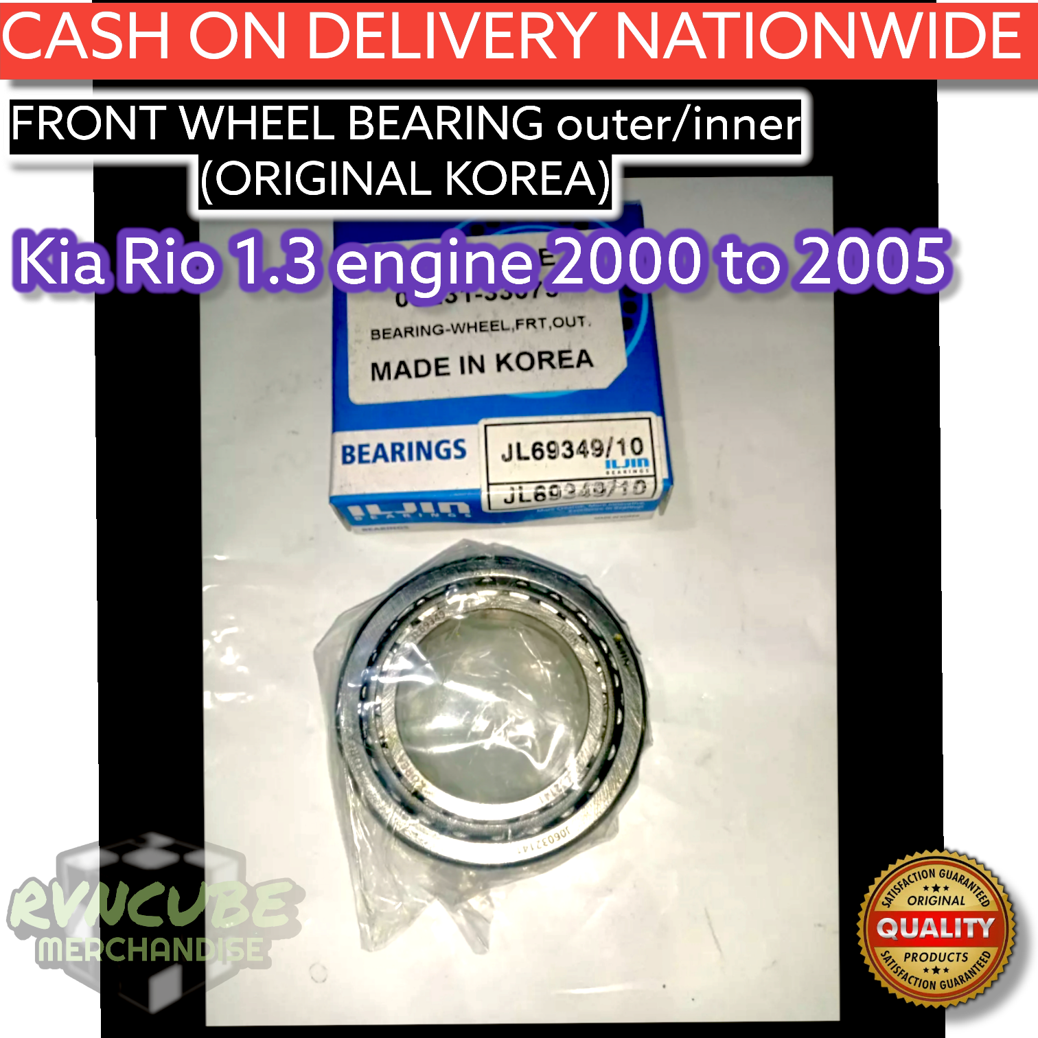 FRONT WHEEL BEARING KIA RIO 1.3 engine 2000 TO 2005 MODEL ORIGINAL
