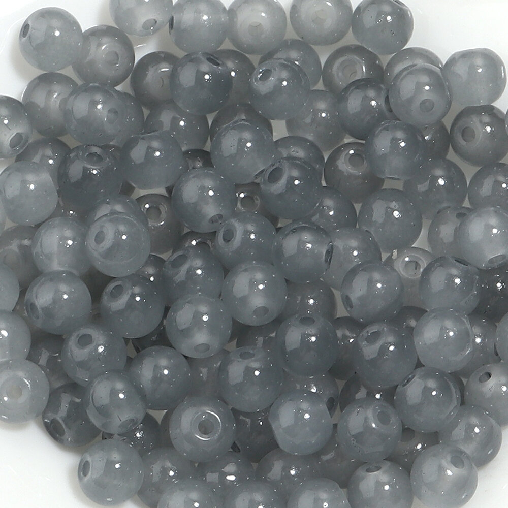 50-60Pcs/Lot 6mm 8mm Glass Beads Round Shape Loose Spacer Beads For Jewelry Making DIY Charms Bracelet Necklace Accessories