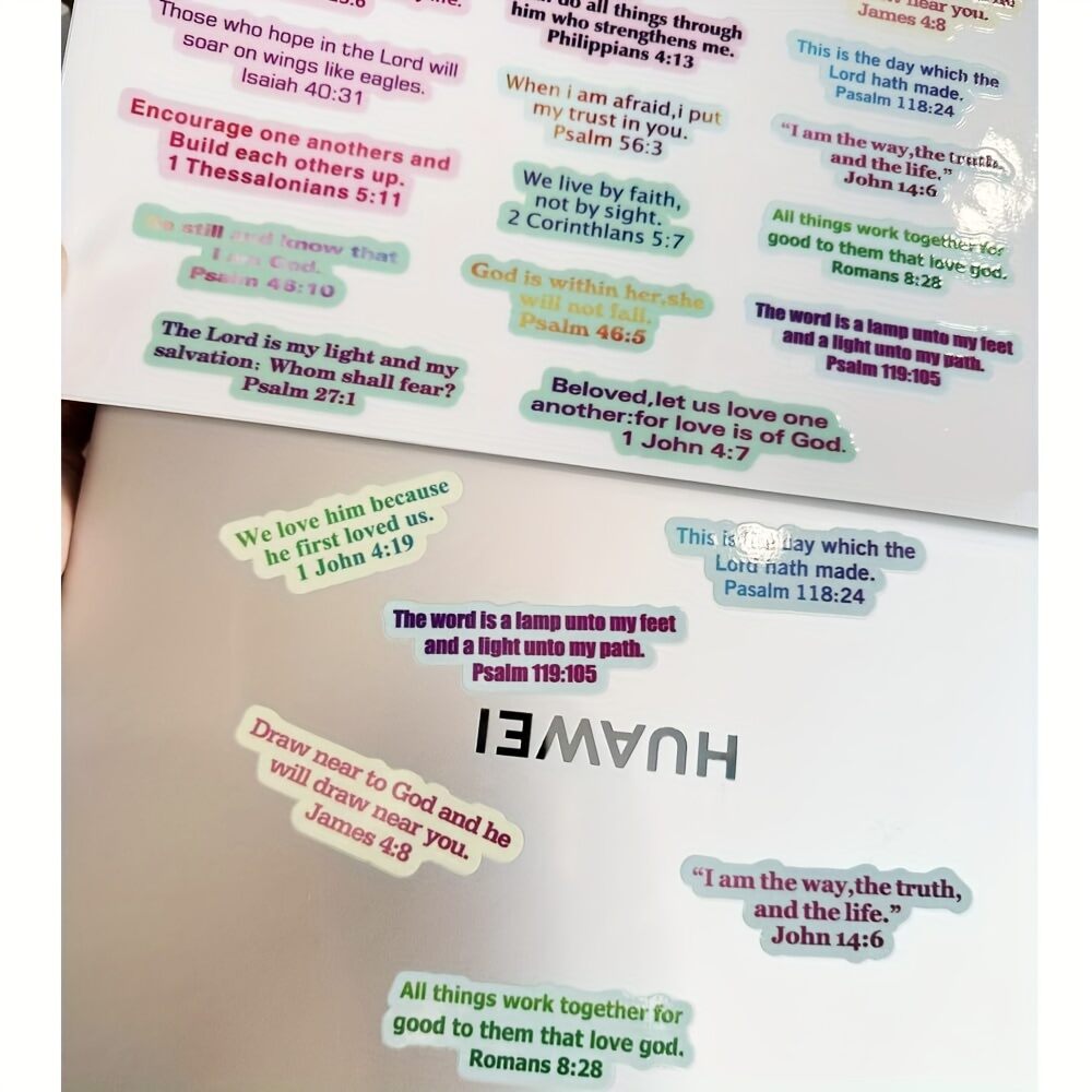 200 Pcs Inspirational Bible Verse Faith Stickers,Jesus Religious Bible ...