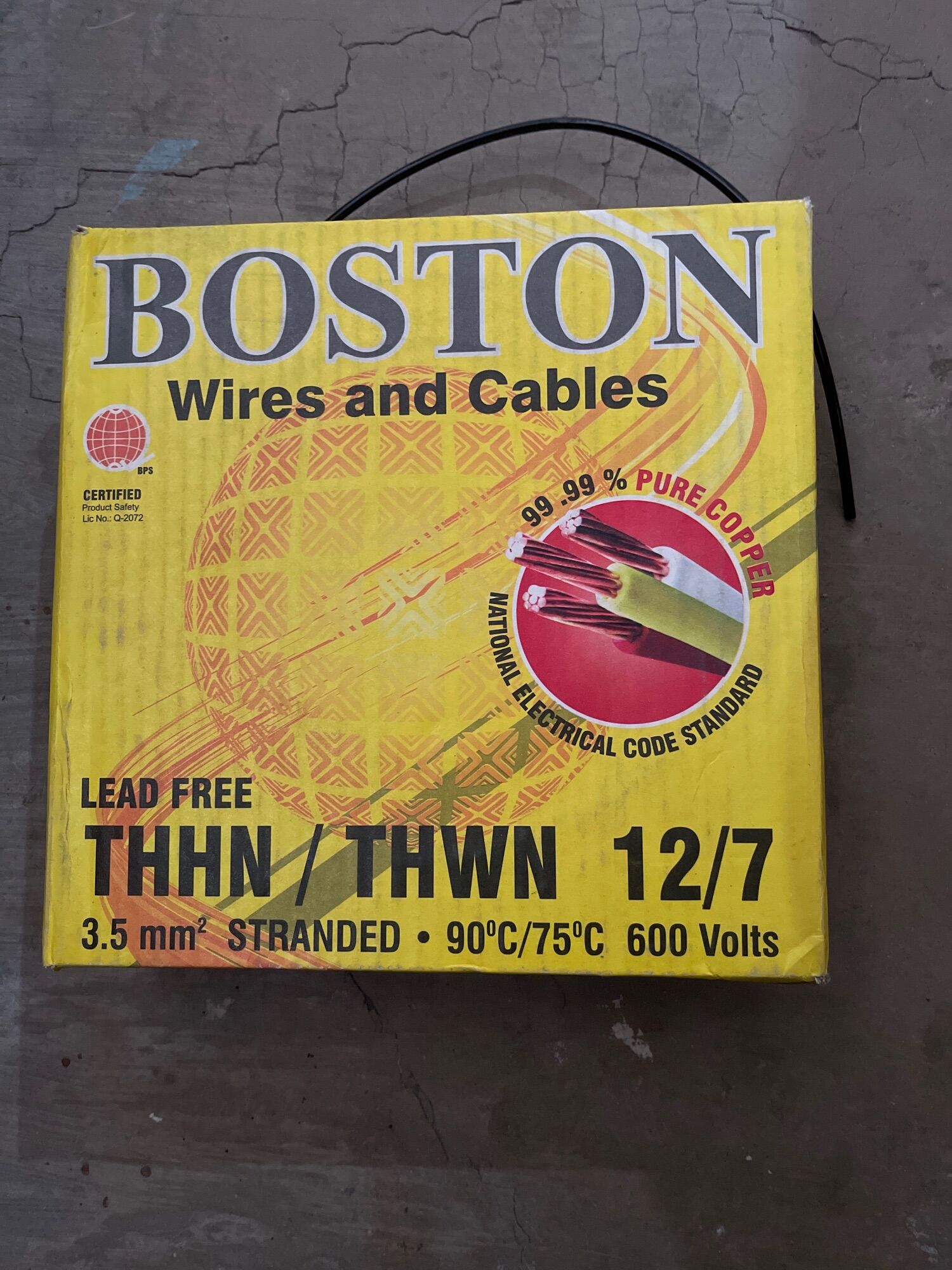 Per meters!!!Boston wires and cables THHN/THWN stranded 14/7 , 12/7, 10 ...