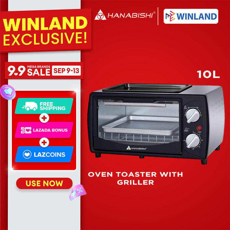 HANABISHI 2-in-1 Oven Toaster with Griller