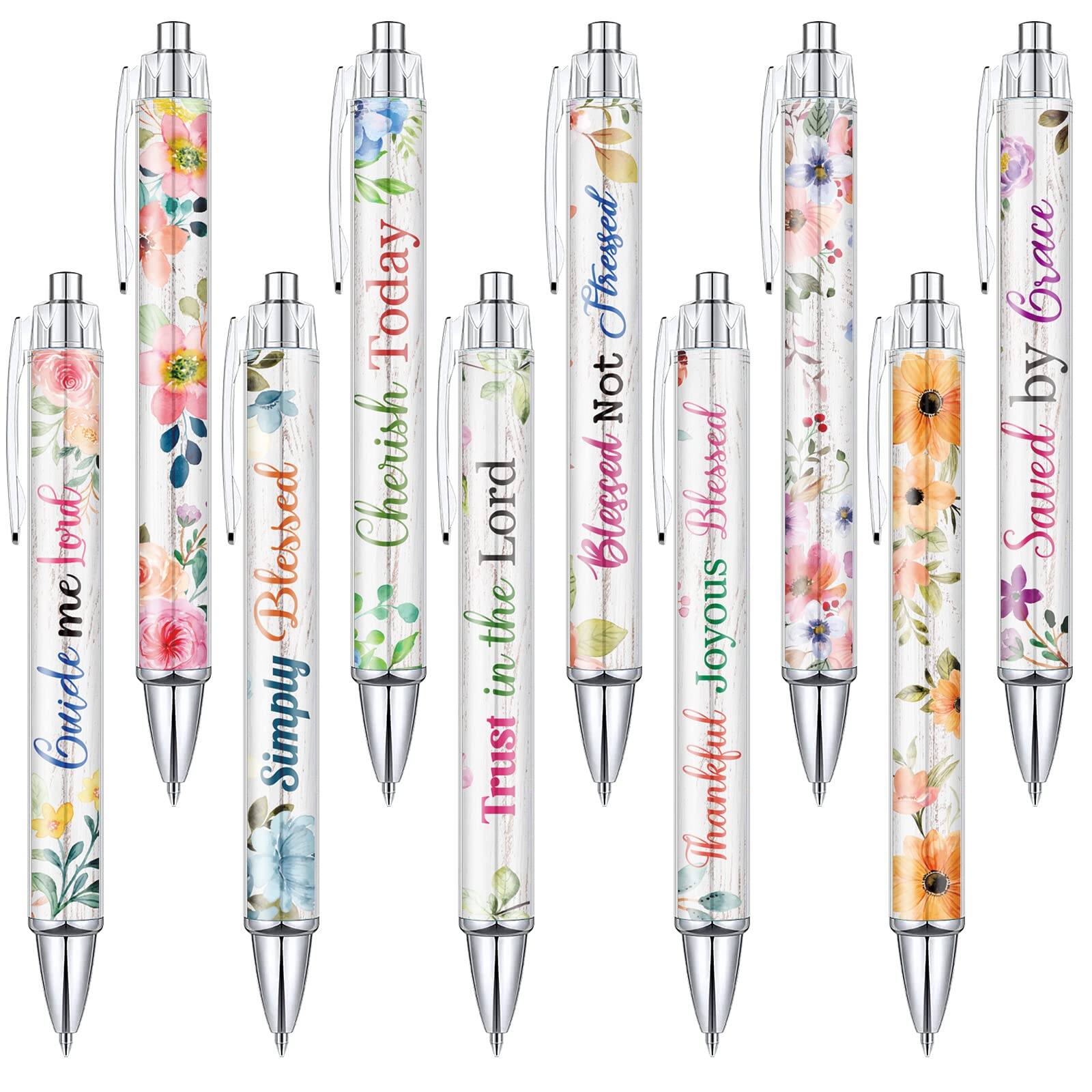 10/20/30/50 Pcs Christian Pens For Women Religious Inspirational Quotes Ballpoint Pens Bible Verse Funny Office School Wholesale