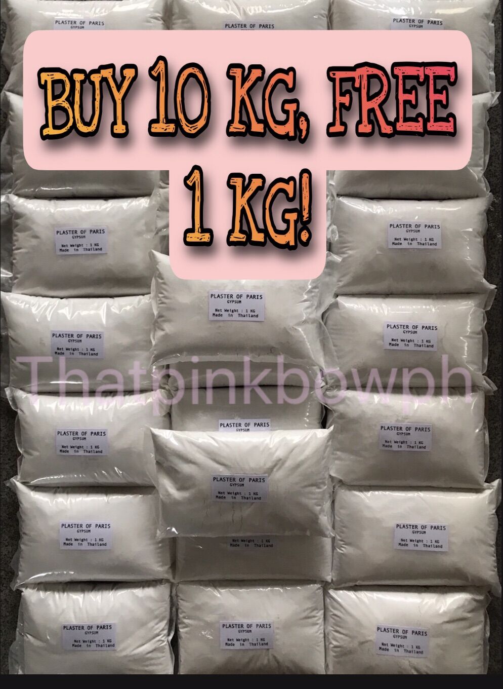 1KG PLASTER OF PARIS GYPSUM Made in Thailand Original Fine White Powder Lazada PH