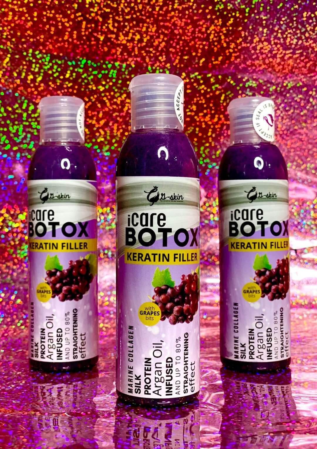 iCare Botox Keratin Filler 100ml 80 Hair Straightening Effect Safe