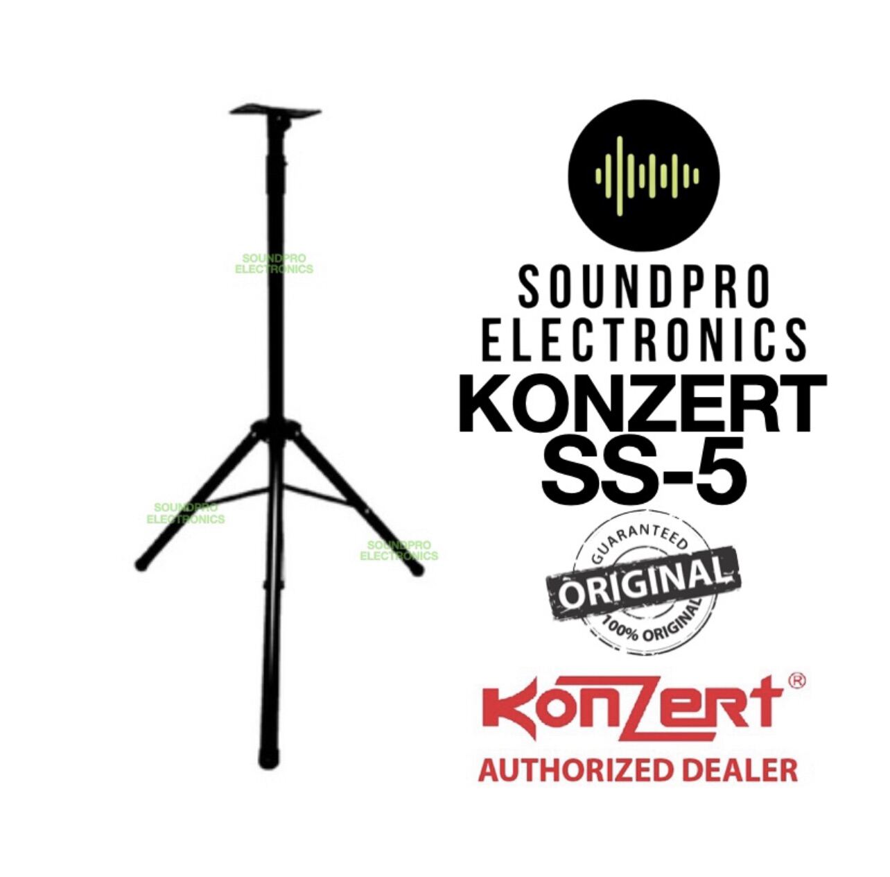 ORIGINAL KONZERT SS5 Universal Speaker Stand with Base Plate (1pc