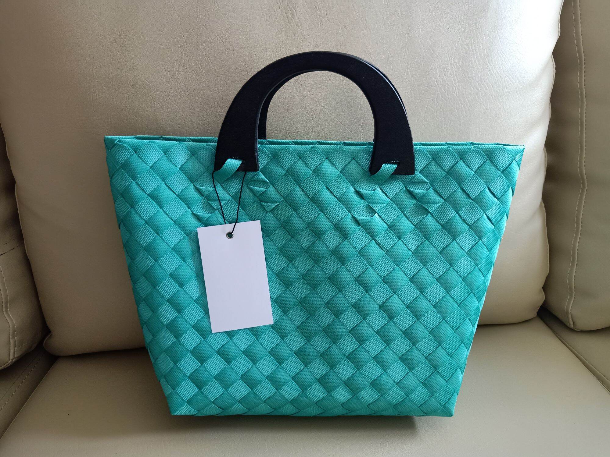 Modern Bayong Bag with Zipper and Wood Handle!!! Lazada PH