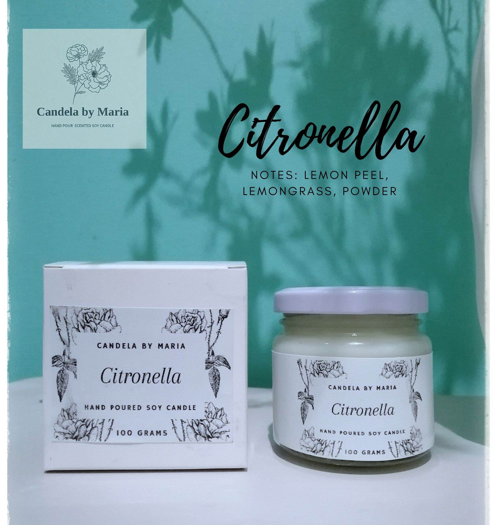 Candela by Maria - Citronella 100g Scented Candle MINIMALIST DESIGN ...