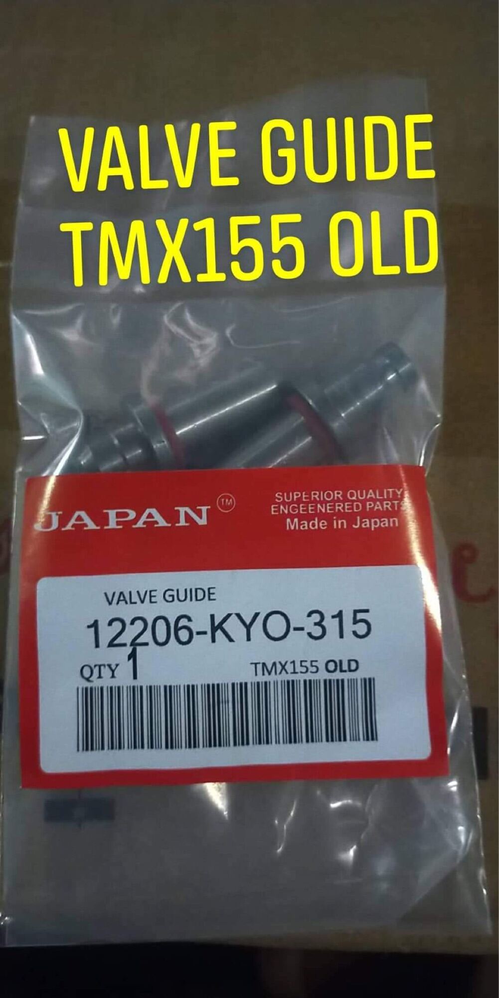 tmx 155 valve size