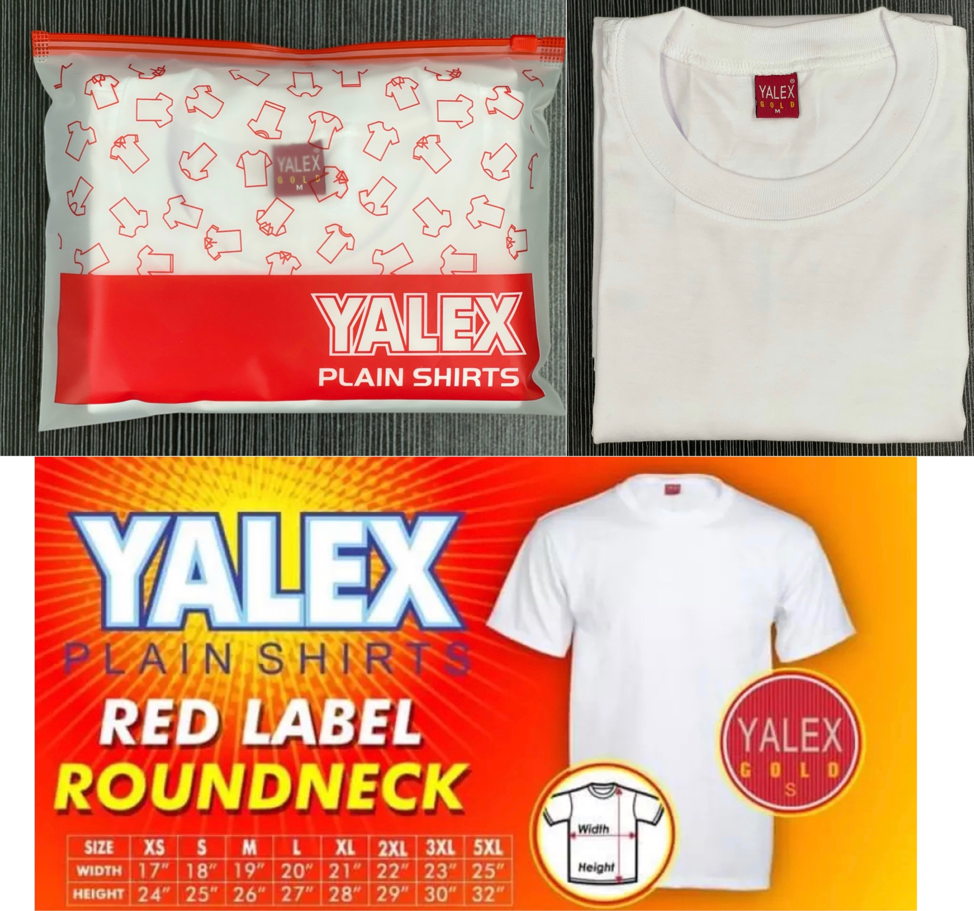 YALEX Unisex White Plain Shirt - XS to 5XL