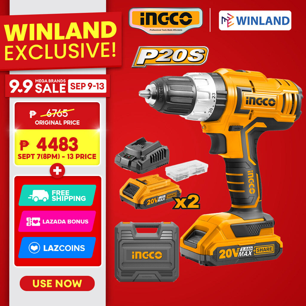 INGCO 20v Cordless Impact Drill by Winland