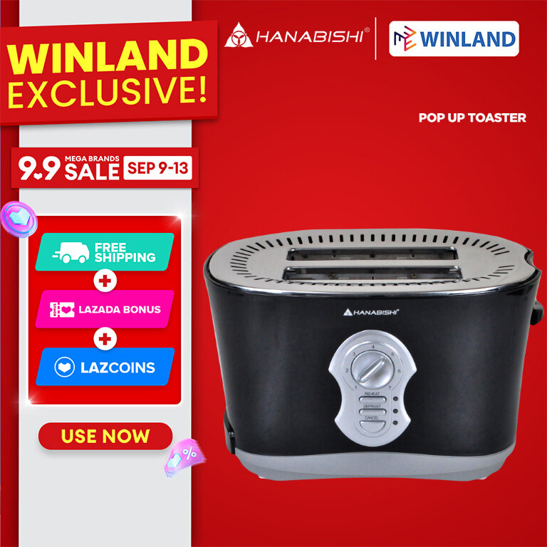 Winland Electric Pop Up Bread Toaster - HPOP-40SS