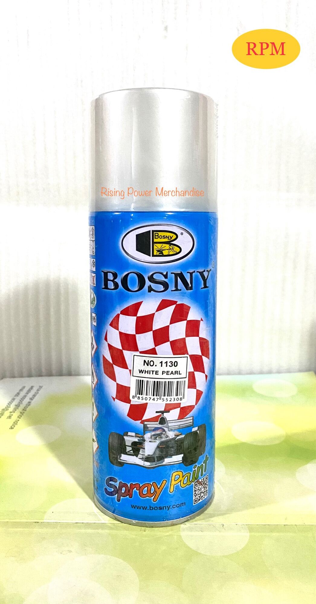 Bosny Spray Paint Metallic Finish White Pearl