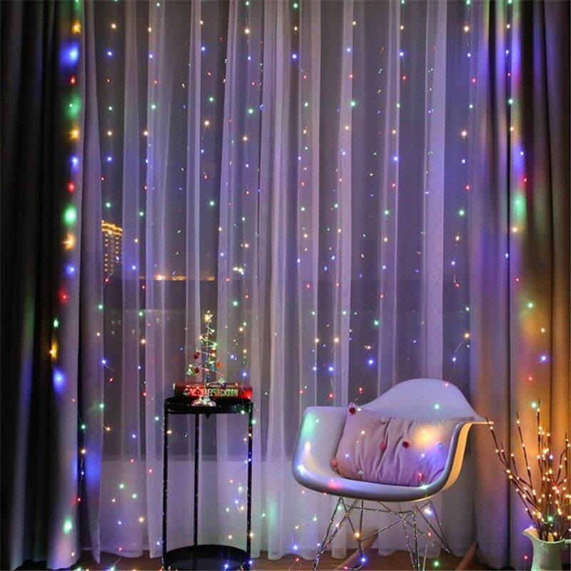 LED curtain lights with remote control 100LED string lights fairyland lanterns Christmas shop windows Christmas weddings home decoration
