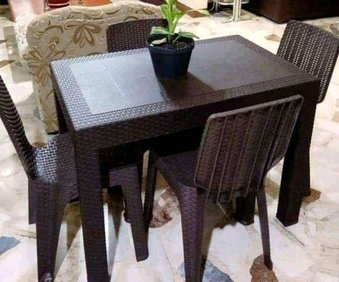 RATTAN TABLE & CHAIRS 4SEATERS RATTAN DINNING SET Lazada PH
