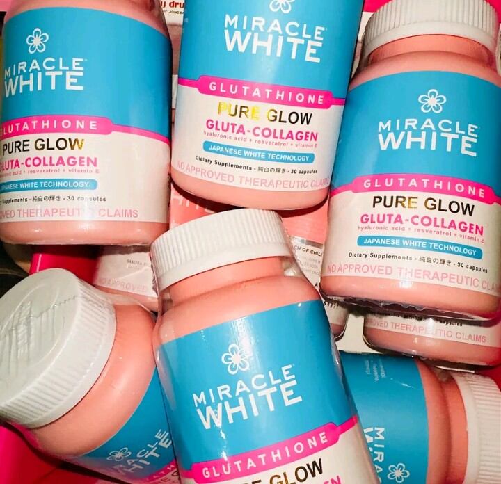 Miracle White Whitening Anti-Aging Glutathione Collagen Supplements Japan - 3 Bottles - Whitening Anti-Aging