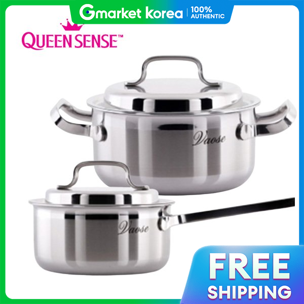 HANIL | Sesin Queensense Baos (3-Ply) Full Clad Induction Pot 2-Piece (a) Set (16+18) Presyo 3,600 Piso*Libreng Shipping