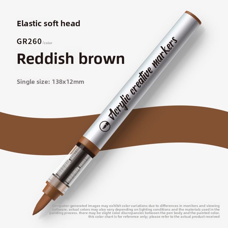 Nora | Non-Transparent & Layerable Red Acrylic Marker for Children & Elementary School Students