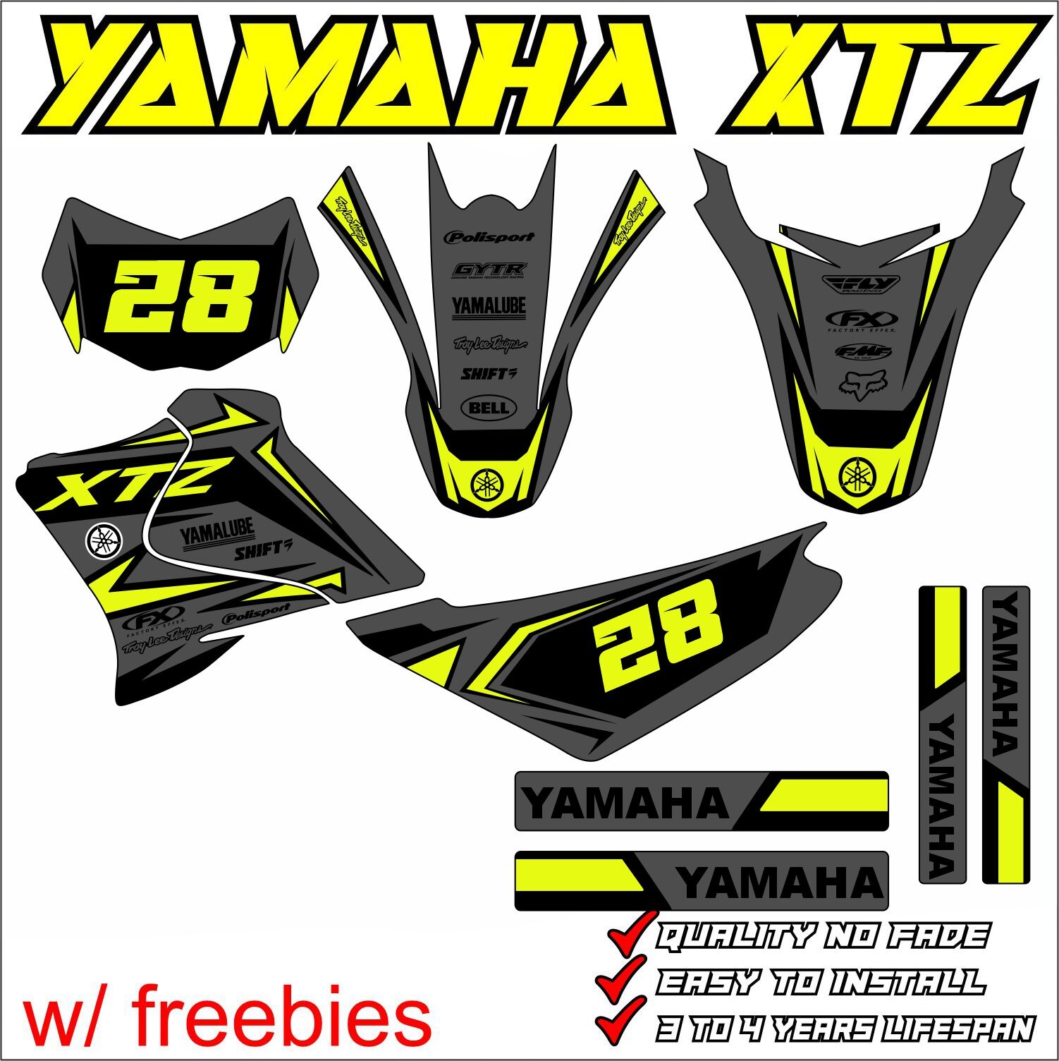 Yamaha XTZ 125 decals sticker, laminated | Lazada PH