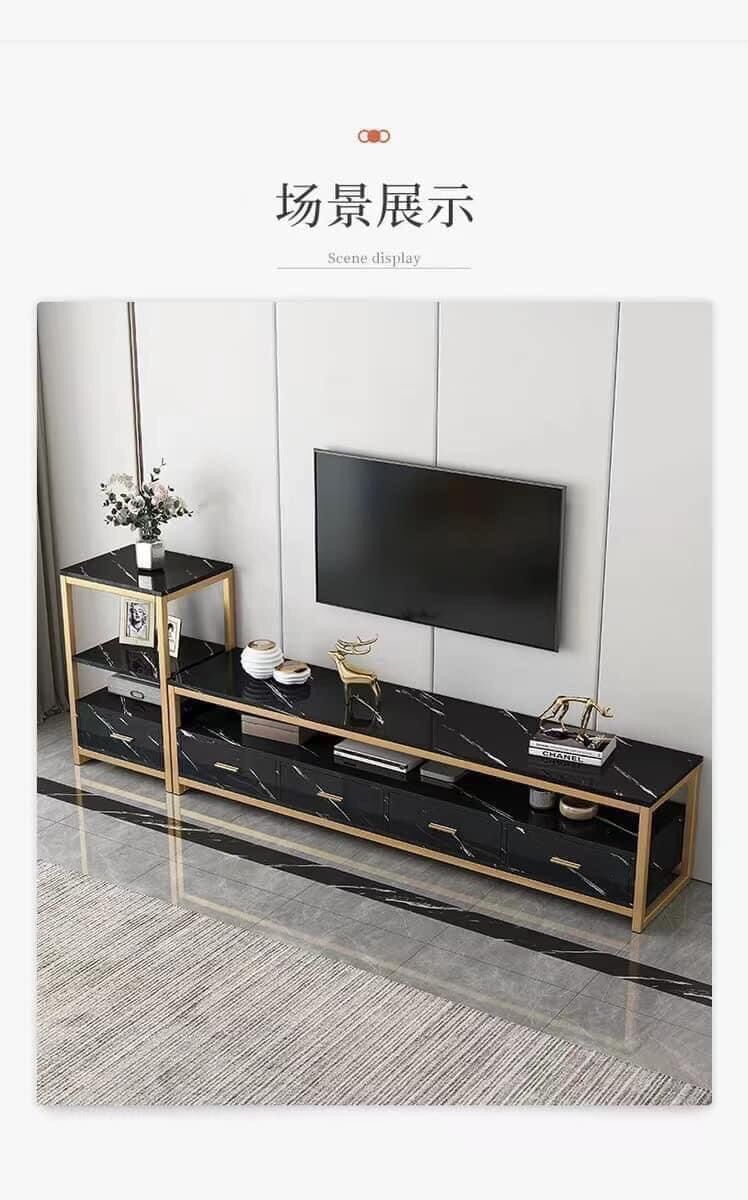 MARBLE inspired TV RACK ONLY WITH DRAWER | Lazada PH