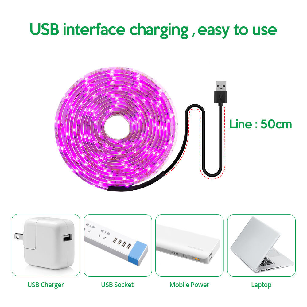 Plant Light Grow LED Strip 5V USB LED 1-5m Full Spectrum Waterproof LED ...